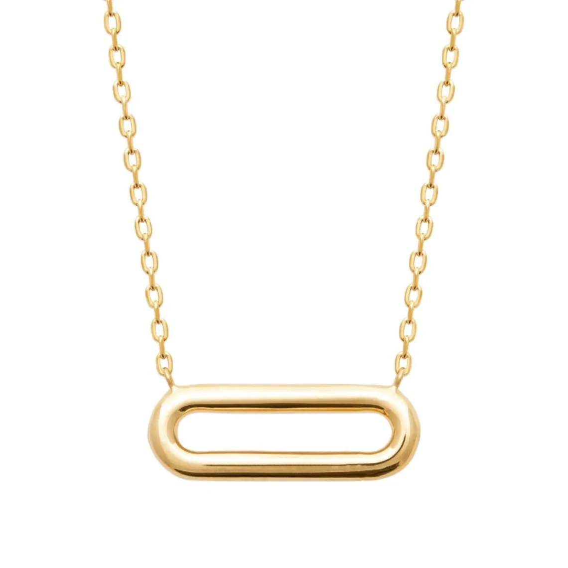 Maison de la Bijouterie Collier femme maillon ovale plaqué or UYZWUV45 | Femme Collier Et Pendentif