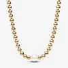 Pandora Collier femme métal doré à l'or fin avec perle et zircone Timeless | Femme Collier Et Pendentif