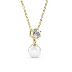 MYC-Paris Collier Femme - Laiton Doré et Perle | Femme Collier Et Pendentif