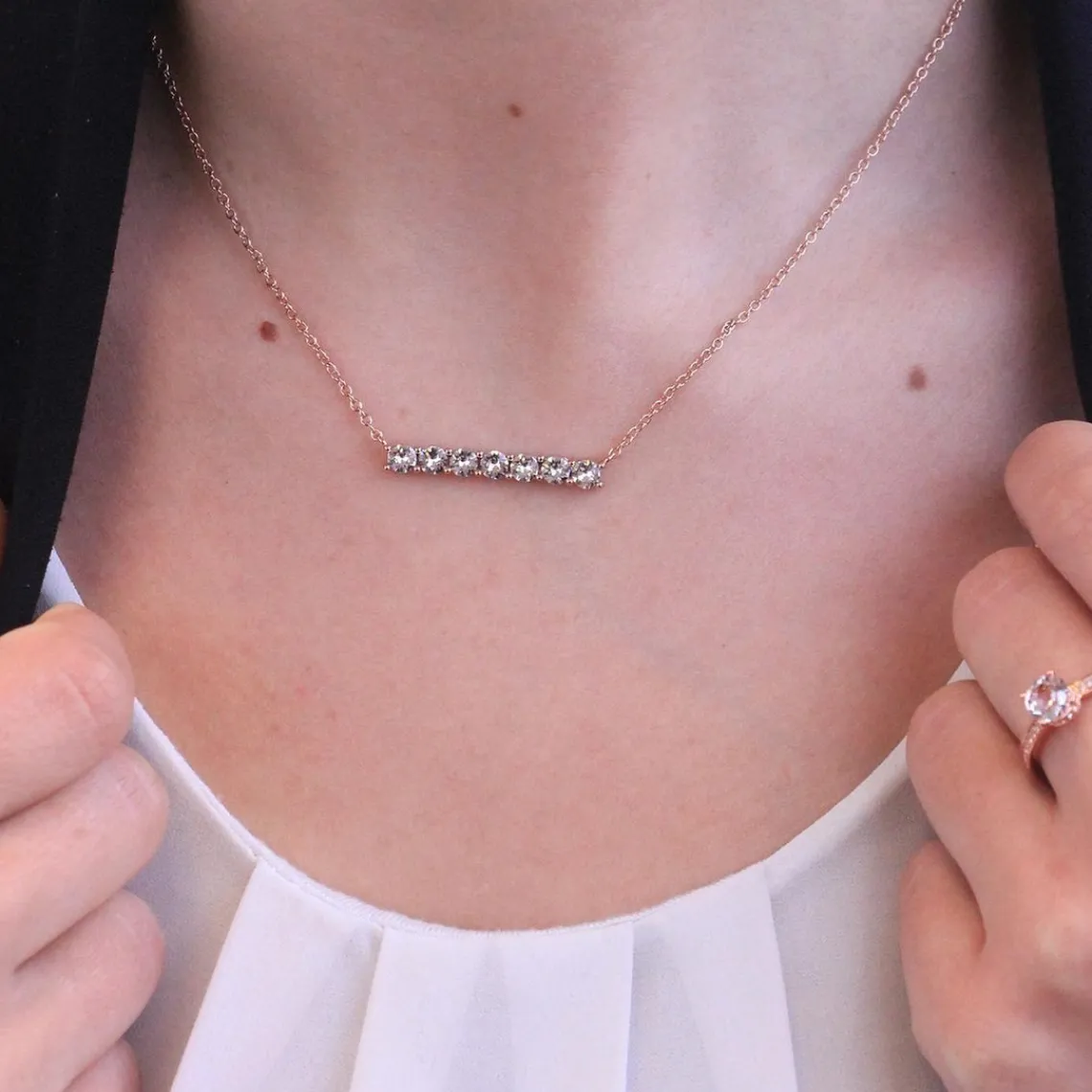 MYC-Paris Collier Femme Solitaire - DP0222-RG Laiton Doré rose | Femme Collier Et Pendentif