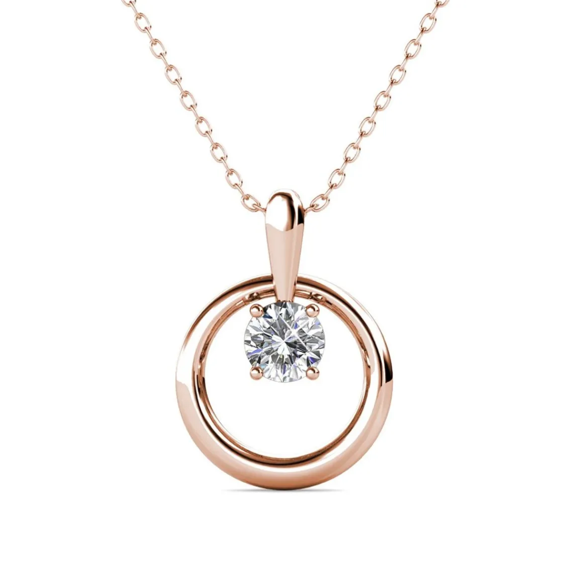 MYC-Paris Collier Femme Solitaire - DP0181-RG Laiton Doré rose | Femme Collier Et Pendentif