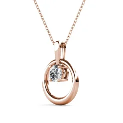 MYC-Paris Collier Femme Solitaire - DP0181-RG Laiton Doré rose | Femme Collier Et Pendentif