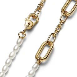 Pandora Collier Femme ME - 362302C01-45 Blanc Doré | Femme Collier Et Pendentif