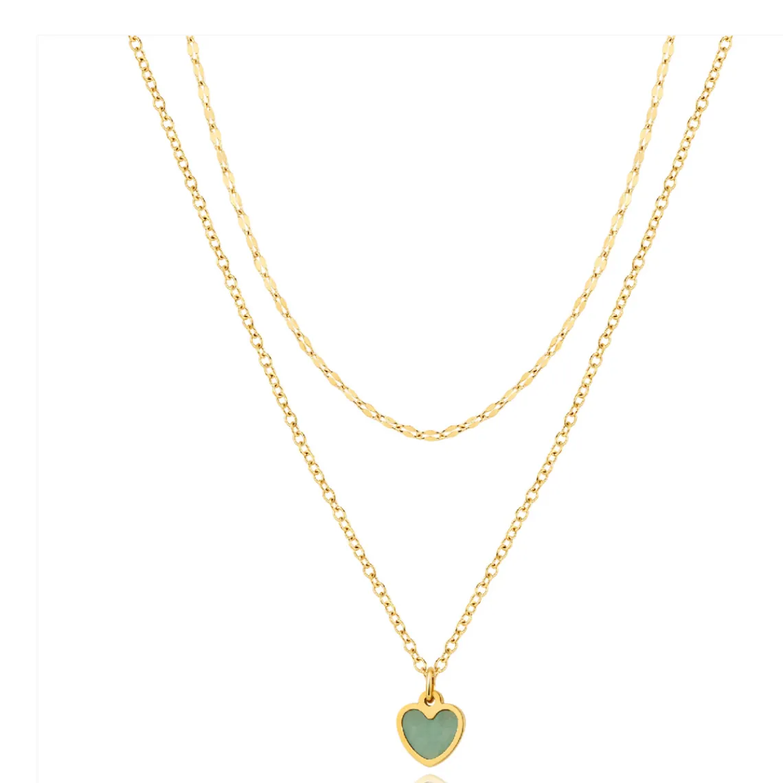 Pixies Bijoux Collier Femme - PNM0026-1GAV Acier Vert | Femme Collier Et Pendentif