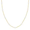 Pixies Bijoux Collier Femme - PNS0015-1PRL Acier Blanc | Femme Collier Et Pendentif