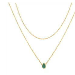Pixies Bijoux Collier Femme - PNM0047-1MAL Acier Vert | Femme Collier Et Pendentif