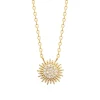 Maison de la Bijouterie Collier femme plaqué or blanc serti griffe - UW3Y5W45 | Femme Collier Et Pendentif