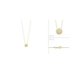 Maison de la Bijouterie Collier femme plaqué or blanc serti griffe - UW3Y5W45 | Femme Collier Et Pendentif