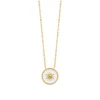 Maison de la Bijouterie Collier femme plaqué or laque blanc - UYZ6W445 | Femme Collier Et Pendentif