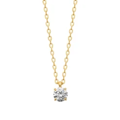 Maison de la Bijouterie Collier Femme plaqué or oxyde de zirconium 5mm UW30W545 | Femme Collier Et Pendentif