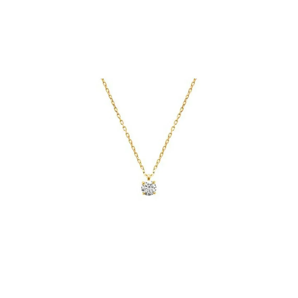 Maison de la Bijouterie Collier Femme plaqué or oxyde de zirconium 5mm UW30W545 | Femme Collier Et Pendentif