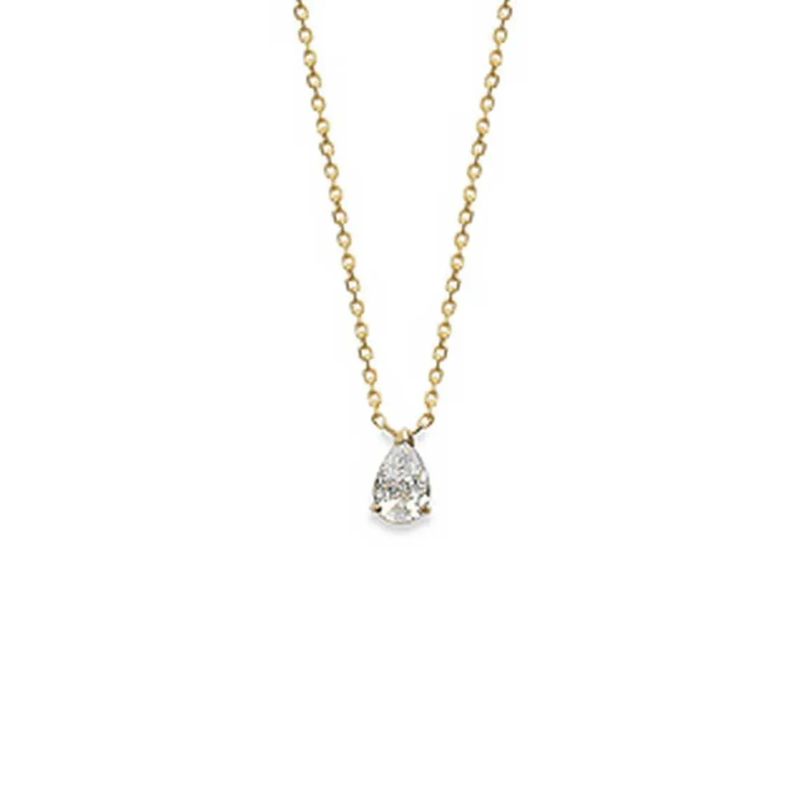 Maison de la Bijouterie Collier Femme plaqué or pendentif goutte UWZ00345 | Femme Collier Et Pendentif