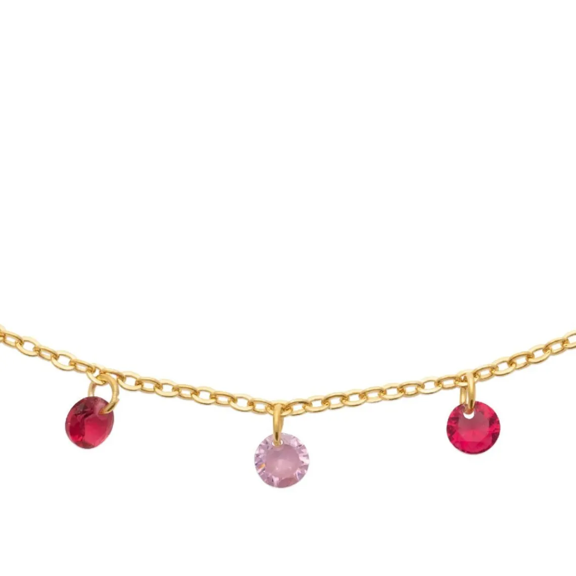 Maison de la Bijouterie Collier femme plaqué or teinté serti griffe - UW343345 | Femme Collier Et Pendentif