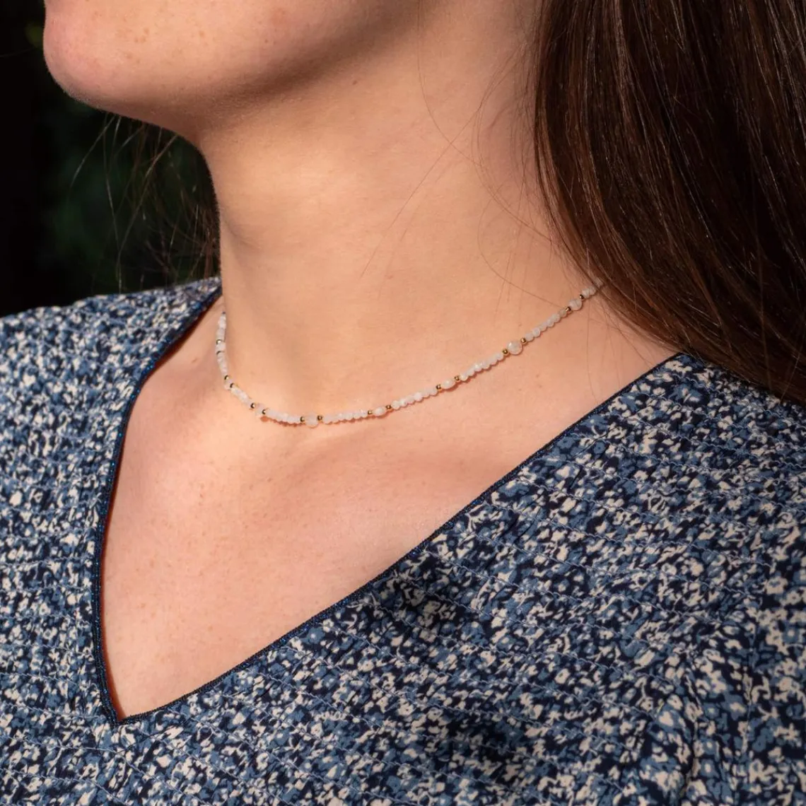Sloya Collier Femme Paloma en pierres de Lune | Femme Collier Et Pendentif