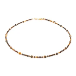 Sloya Collier Femme Paloma en pierres Oeil de Tigre | Femme Collier Et Pendentif