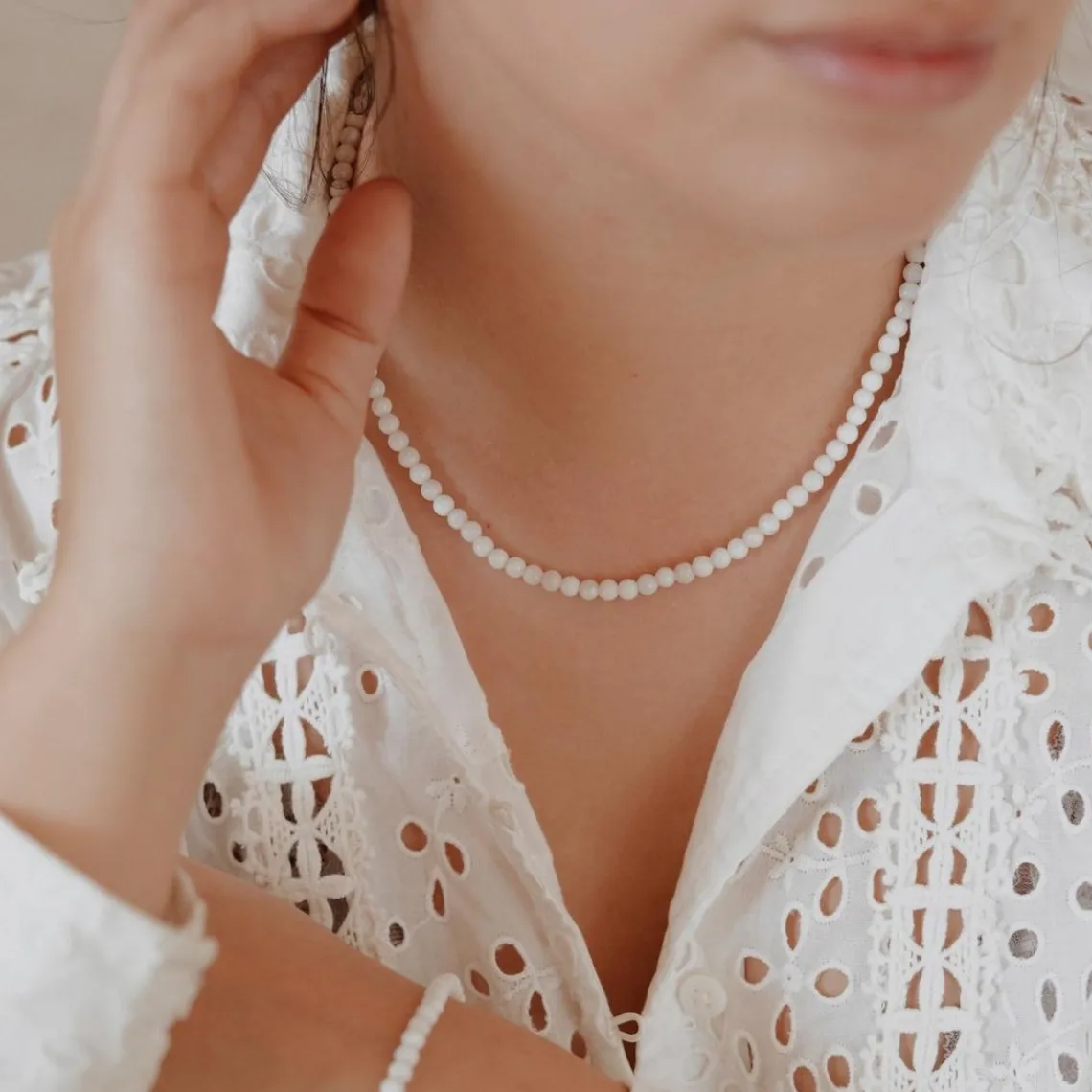 Sloya Collier Femme Serena en Pierres de Lune | Femme Collier Et Pendentif