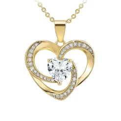 So Charm Bijoux Collier Femme So Charm - B3053-DORE - Collier Coeur Doré | Femme Collier Et Pendentif