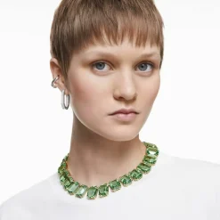 Swarovski Bijoux Collier Femme Swarovski - 5598261 Métal doré Vert | Femme Collier Et Pendentif