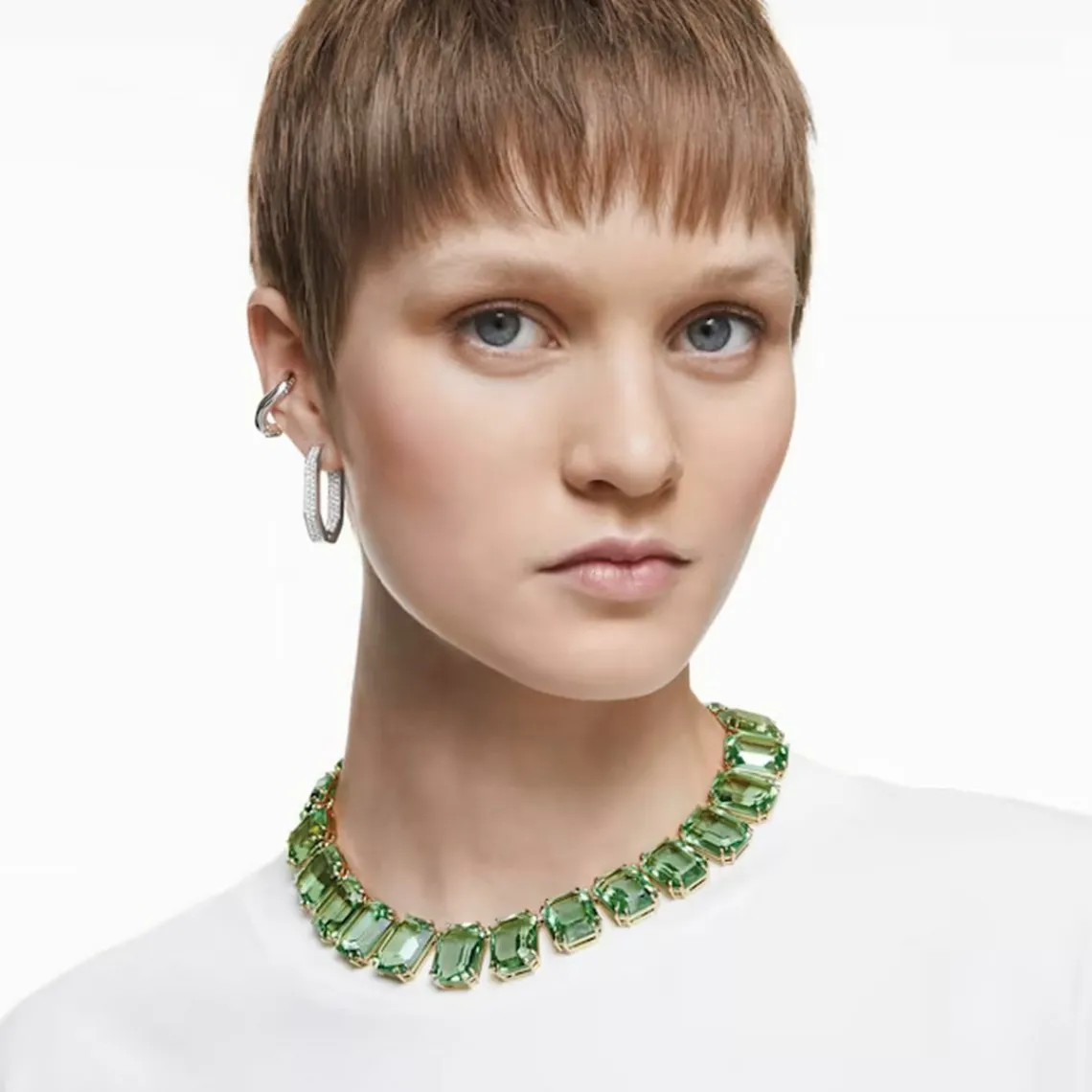 Swarovski Bijoux Collier Femme Swarovski - 5598261 Métal doré Vert | Femme Collier Et Pendentif