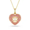 Swarovski Bijoux Collier Femme Swarovski Hyperbola Heart - 5680784 rose,doré | Femme Collier Et Pendentif