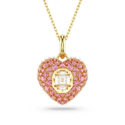 Swarovski Bijoux Collier Femme Swarovski Hyperbola Heart - 5680784 rose,doré | Femme Collier Et Pendentif
