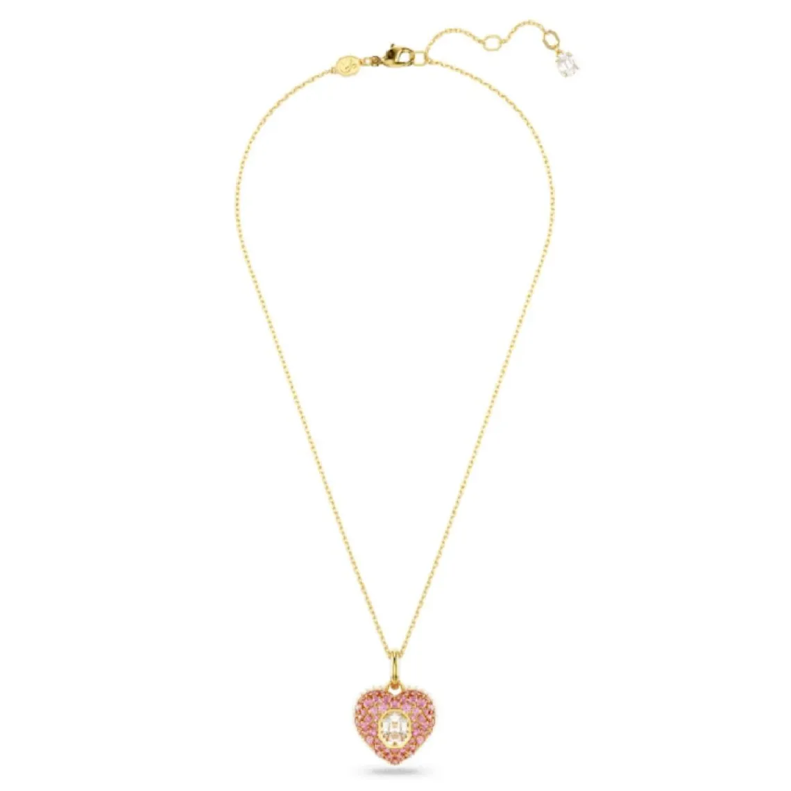 Swarovski Bijoux Collier Femme Swarovski Hyperbola Heart - 5680784 rose,doré | Femme Collier Et Pendentif
