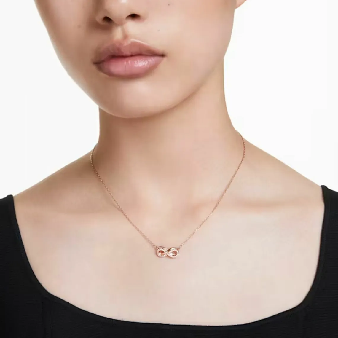 Swarovski Bijoux Collier Femme Swarovski Hyperbola Pave - 5684084 blanc,doré | Femme Collier Et Pendentif