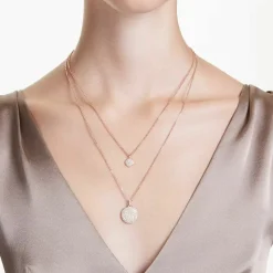 Swarovski Bijoux Collier Femme Swarovski Meteora - 5683449 argent,doré rose | Femme Collier Et Pendentif