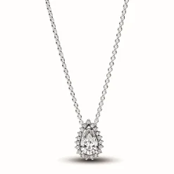 Pandora Collier Halo Poire Scintillant | Femme Collier Et Pendentif