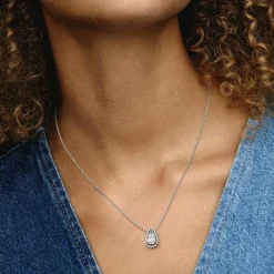 Pandora Collier Halo Poire Scintillant | Femme Collier Et Pendentif