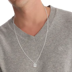 Calvin Klein Bijoux Collier Homme - 35000486 Acier Argent | Homme Colliers Et Pendentifs
