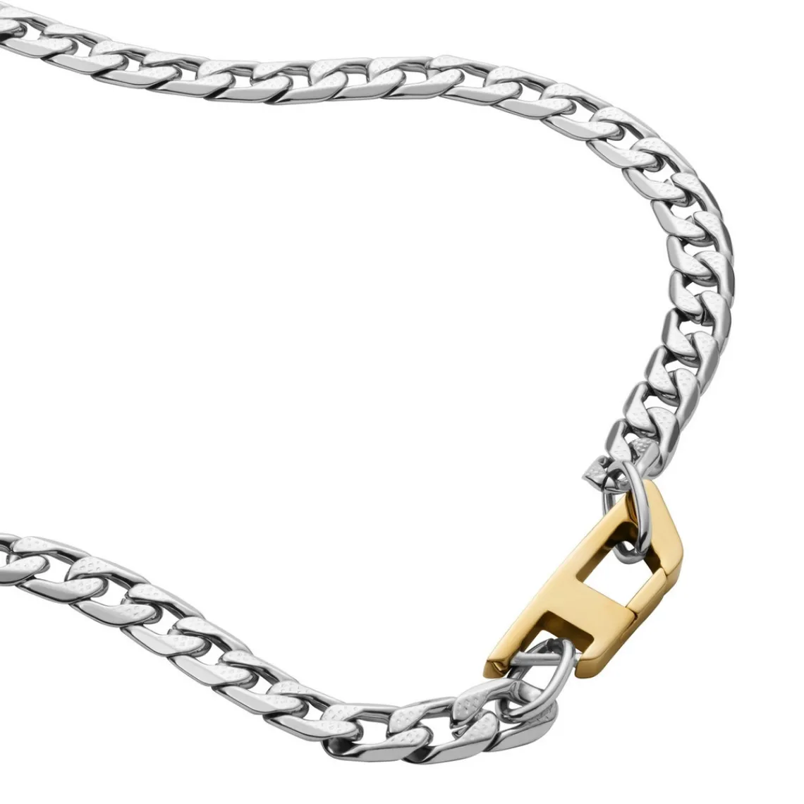 Diesel Bijoux Collier Homme Diesel DX1343040 - Acier argenté | Homme Colliers Et Pendentifs