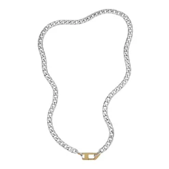 Diesel Bijoux Collier Homme Diesel DX1343040 - Acier argenté | Homme Colliers Et Pendentifs