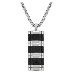 Jourdan Collier Homme JH150006N - BADI - Acier Argent | Homme Colliers Et Pendentifs