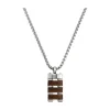 Jourdan Collier Homme MG029H - BADI - Acier Argent | Homme Colliers Et Pendentifs