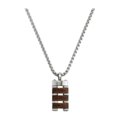 Jourdan Collier Homme MG029H - BADI - Acier Argent | Homme Colliers Et Pendentifs