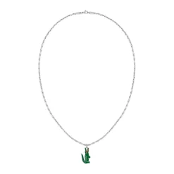 Lacoste Collier Homme Arthor 2040228 - Acier Vert | Homme Colliers Et Pendentifs