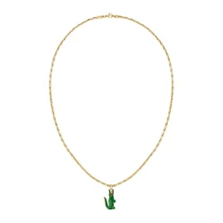 Lacoste Collier Homme Arthor 2040229 - Acier Doré, Vert | Homme Colliers Et Pendentifs