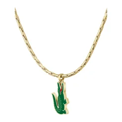 Lacoste Collier Homme Arthor 2040229 - Acier Doré, Vert | Homme Colliers Et Pendentifs
