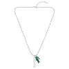 Lacoste Collier Homme Umpire - 2040487 Acier Doré, Vert | Homme Colliers Et Pendentifs
