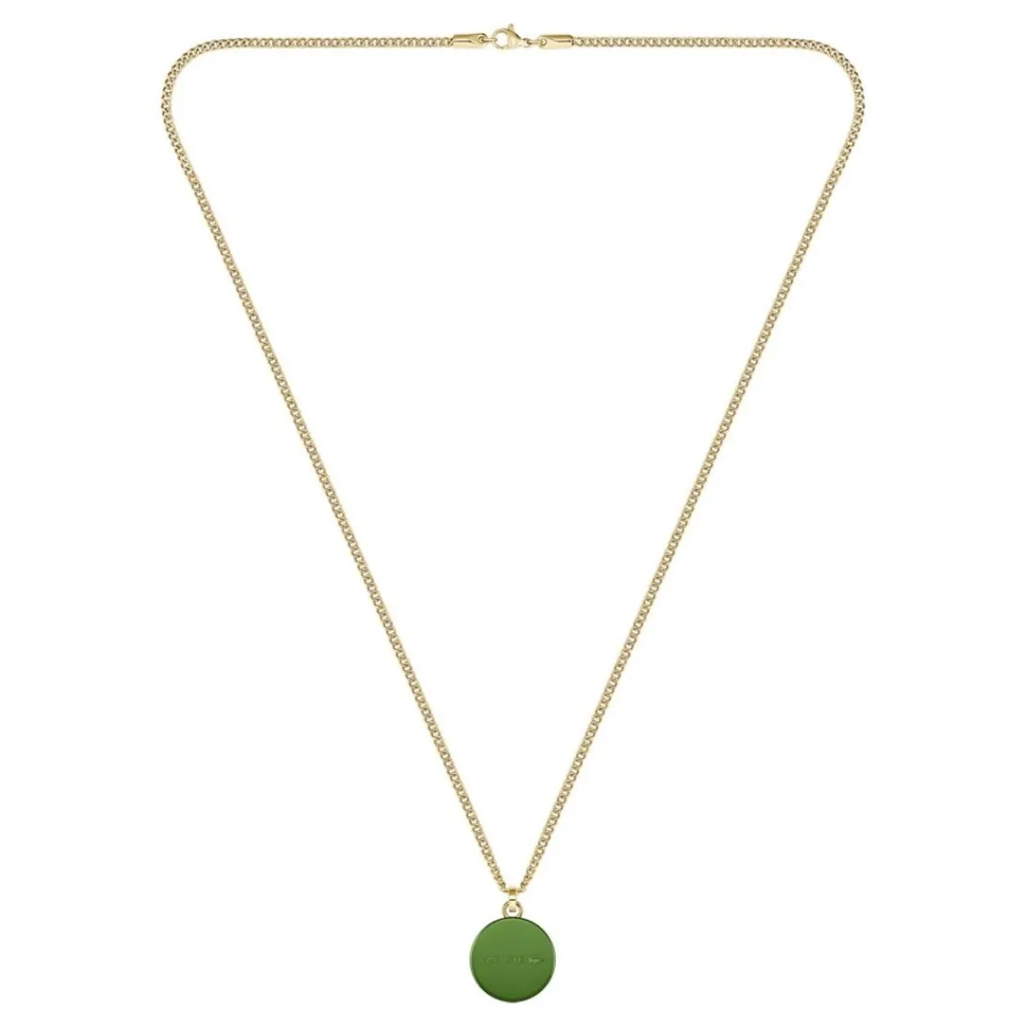Lacoste Collier Homme Vigor - 2040448 Acier Doré, Vert | Homme Colliers Et Pendentifs