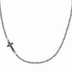 Morellato Bijoux Collier Homme Morellato - SKR61 CROSS Acier Argent | Homme Colliers Et Pendentifs