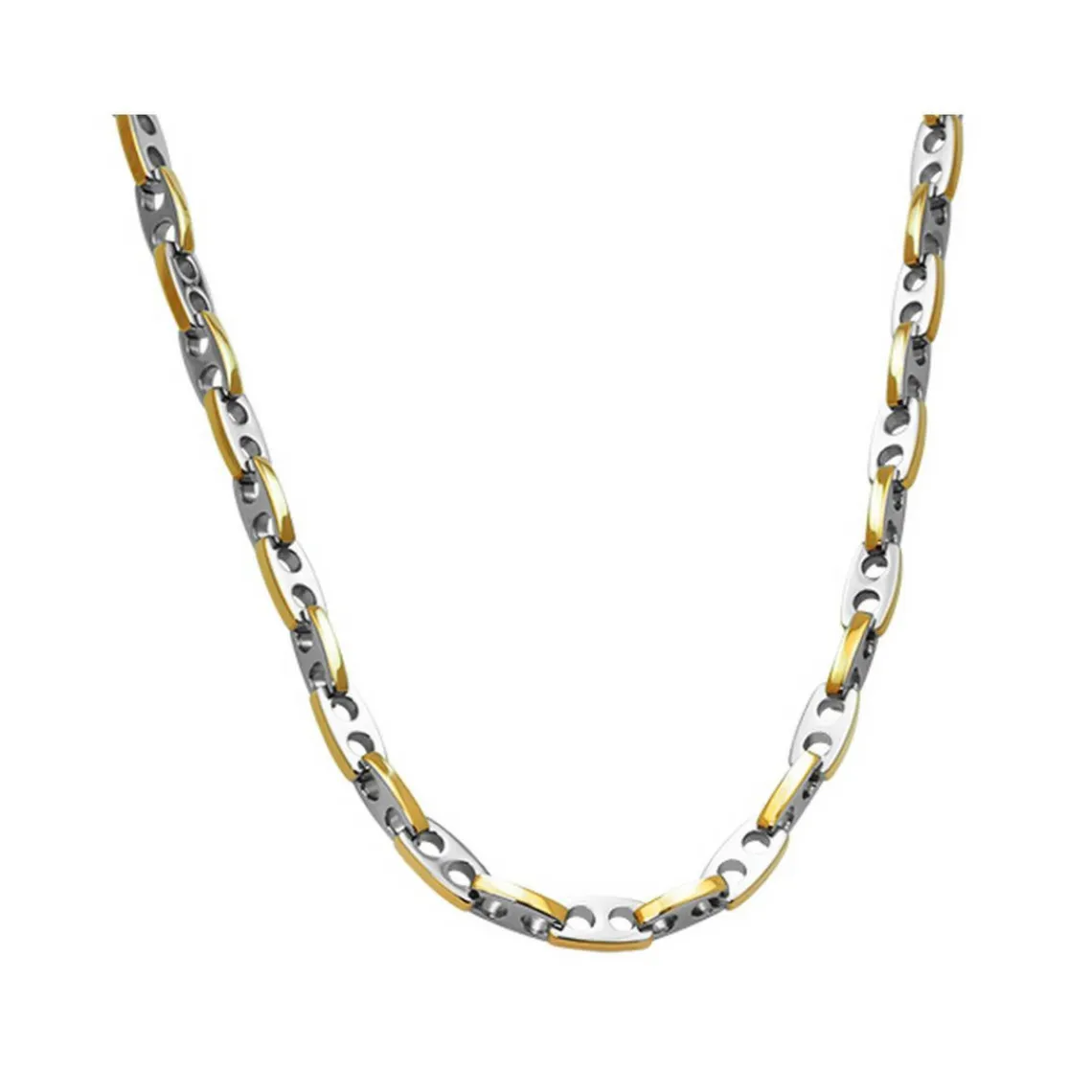 Rochet Collier homme GALION - HC7183 Acier Métal Doré Argent | Homme Colliers Et Pendentifs