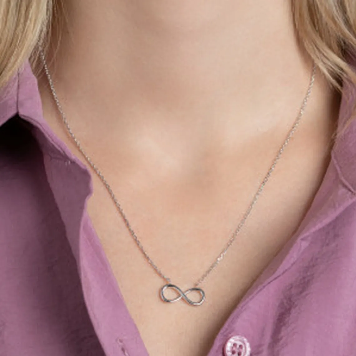 Maison de la Bijouterie Collier infinity Femme Argent WYZYU345 | Femme Collier Et Pendentif