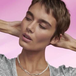 Pandora Collier Link et Perles culture d'eau douce ME | Femme Collier Et Pendentif