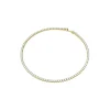 Swarovski Bijoux Collier Matrix Tennis, Coupe ronde, Blanc, Placage de ton or | Femme Collier Et Pendentif