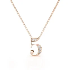 MYC-Paris Collier Number 5 Or Rose | Femme Collier Et Pendentif