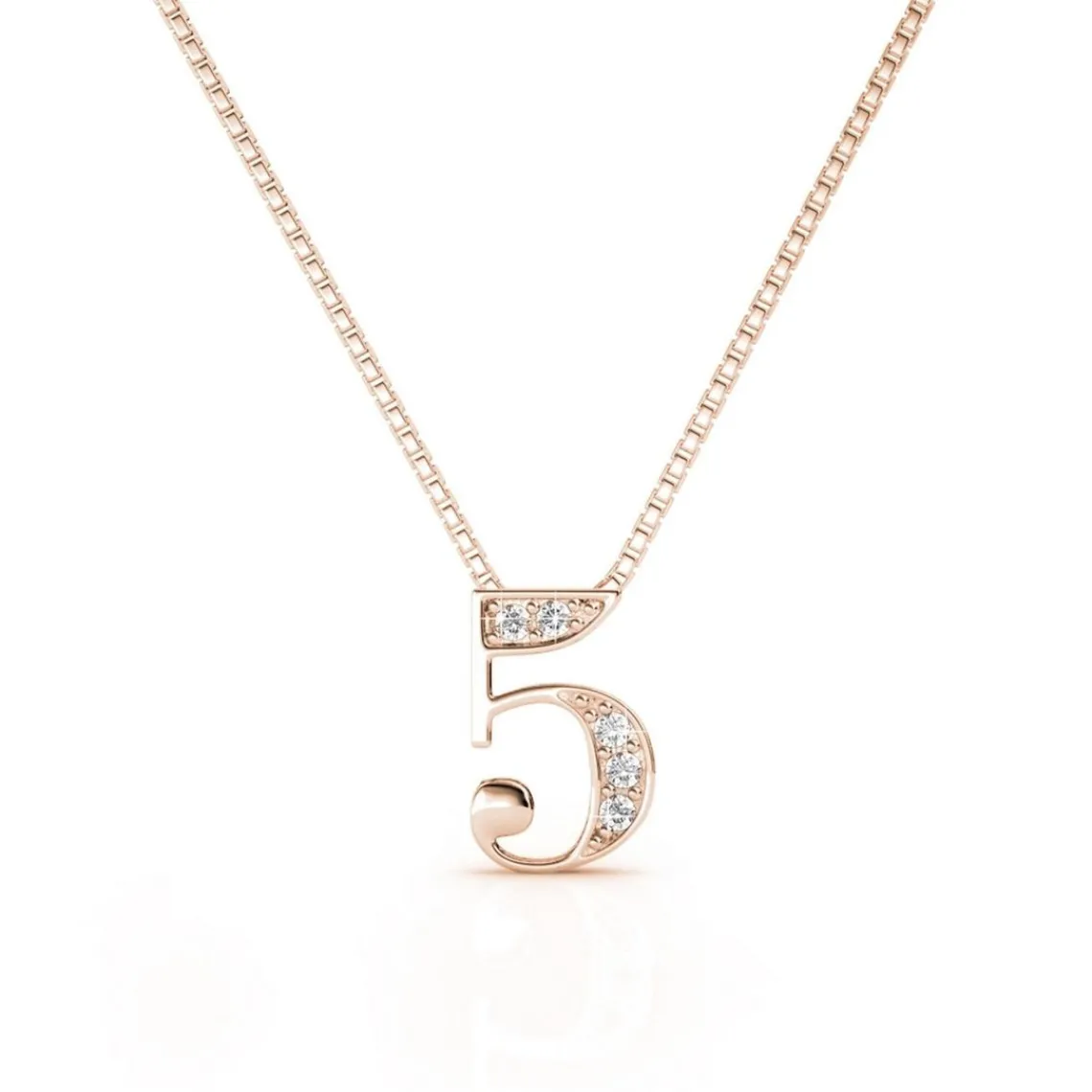 MYC-Paris Collier Number 5 Or Rose | Femme Collier Et Pendentif