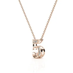 MYC-Paris Collier Number 5 Or Rose | Femme Collier Et Pendentif