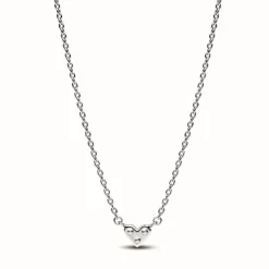 Pandora Collier Timeless - Cœur Trois Pierres en Argent 925/1000 | Femme Collier Et Pendentif